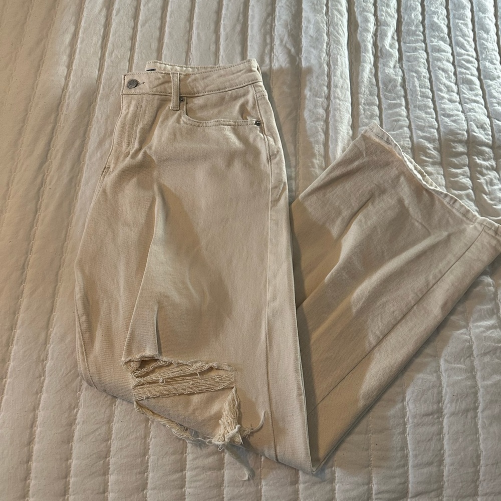 H&M cream jeans